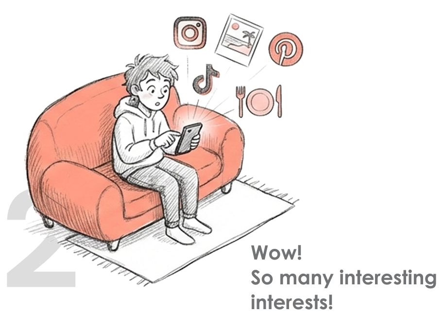 2. Wow! So many interesting interests — discovering places and activities.